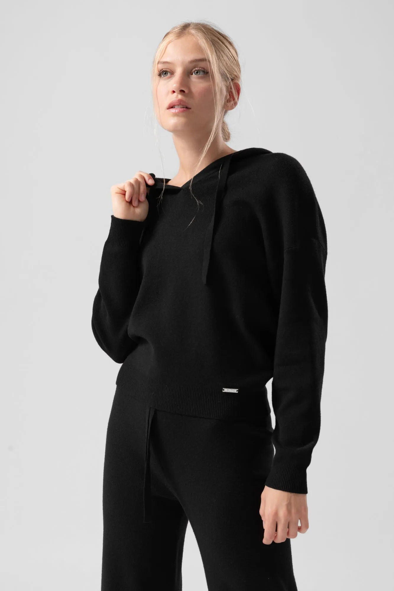 Dzianinowa bluza z kapturem Krysten