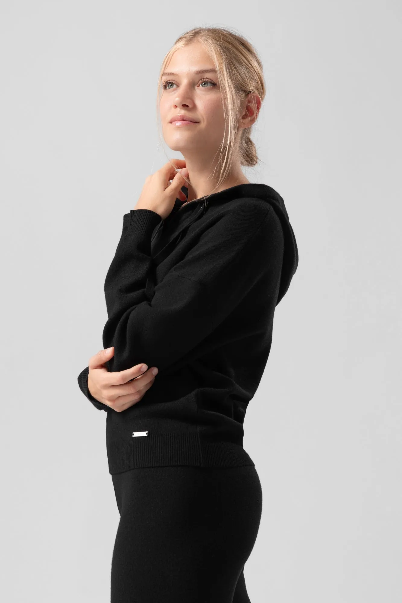 Dzianinowa bluza z kapturem Krysten