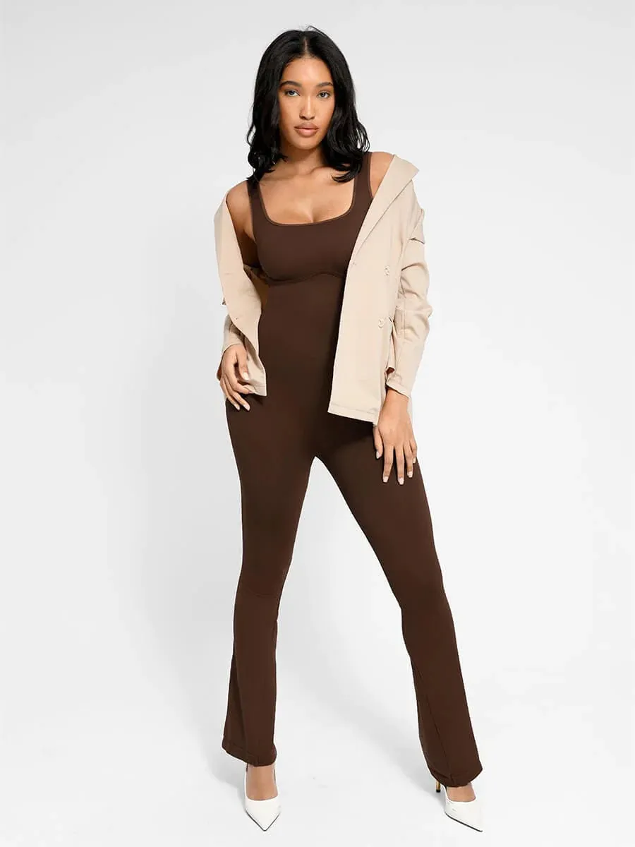 Effortless Snatched Seamless Flared Legging Jumpsuit