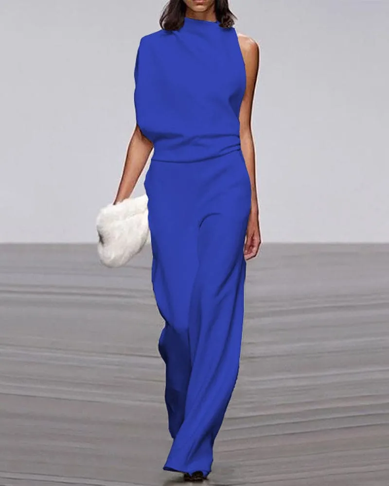 Elegant Women's Sleeveless Jumpsuit - Formal One-Piece Outfit for Special Occasions