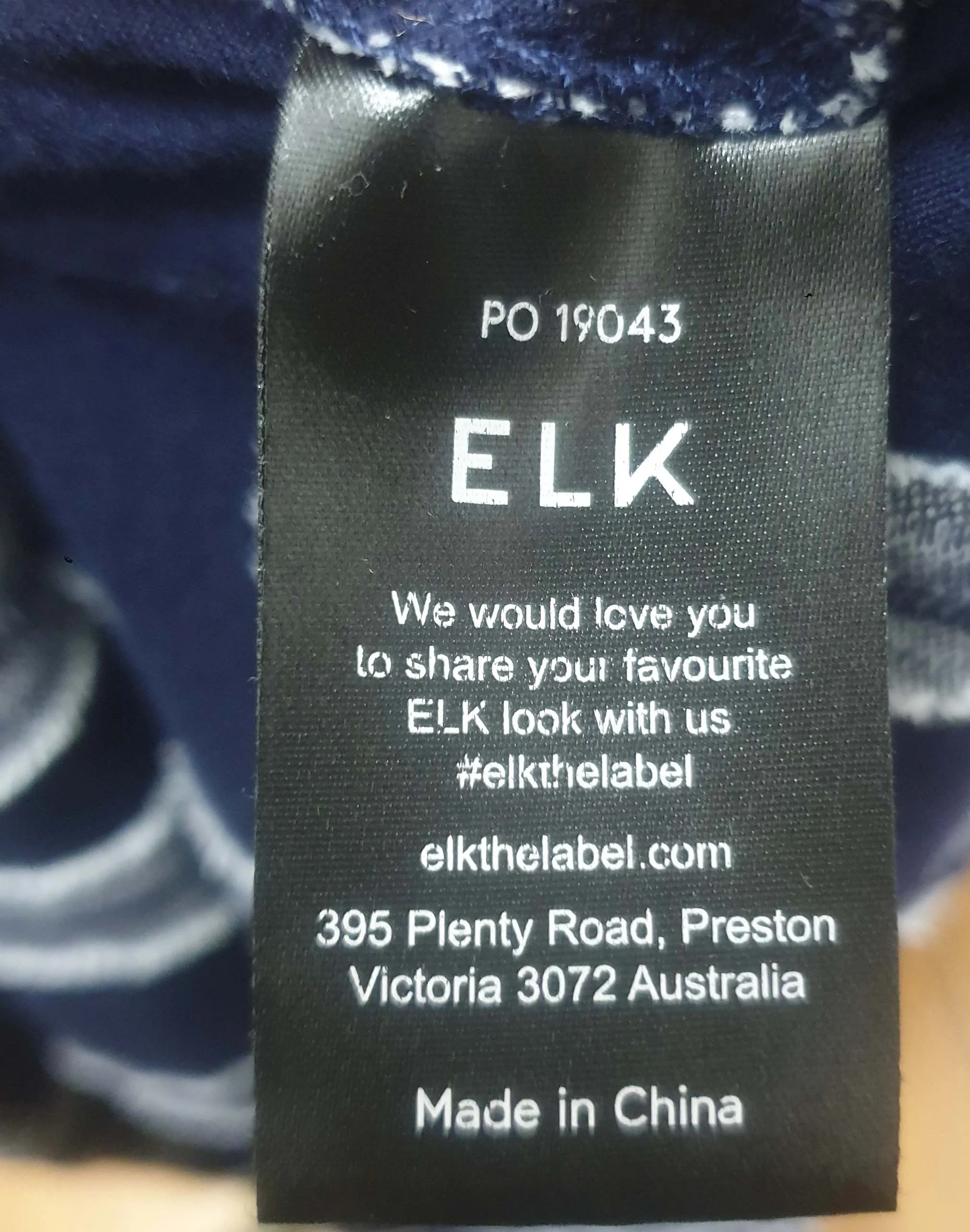 Elk navy dress with white stripe print size M/L, easily fits up to a size 16