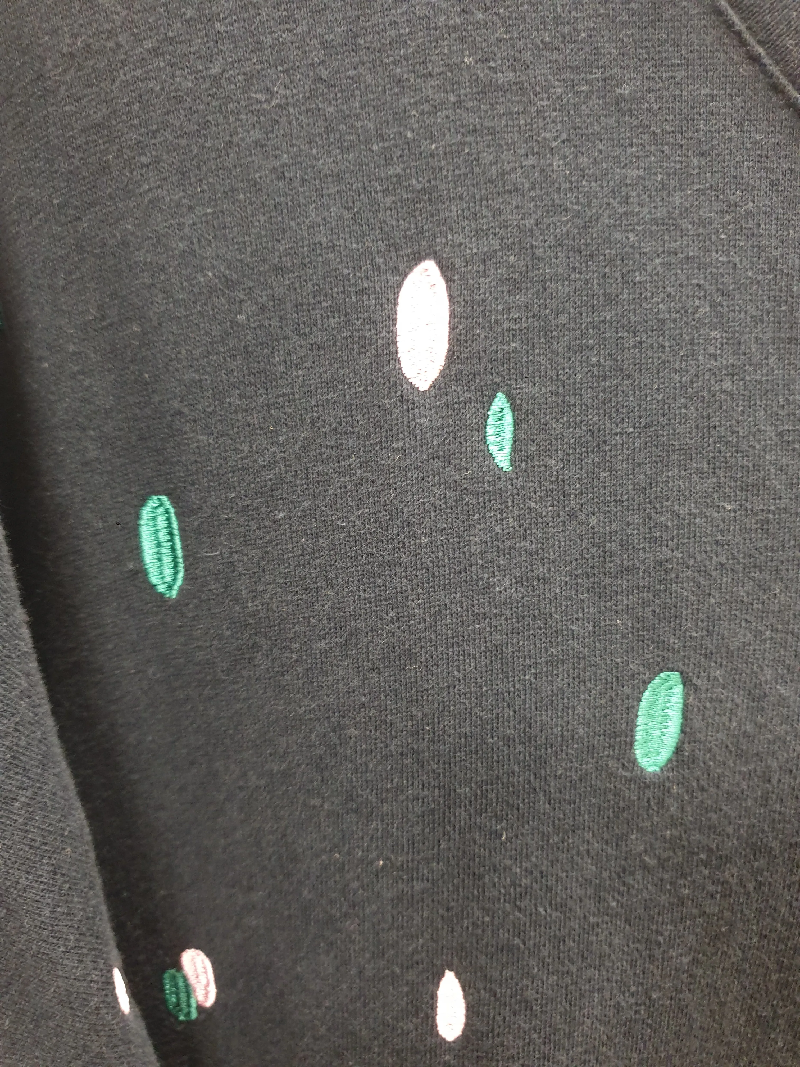 Elm navy jumper dress with cute pink and green embroidery size 8