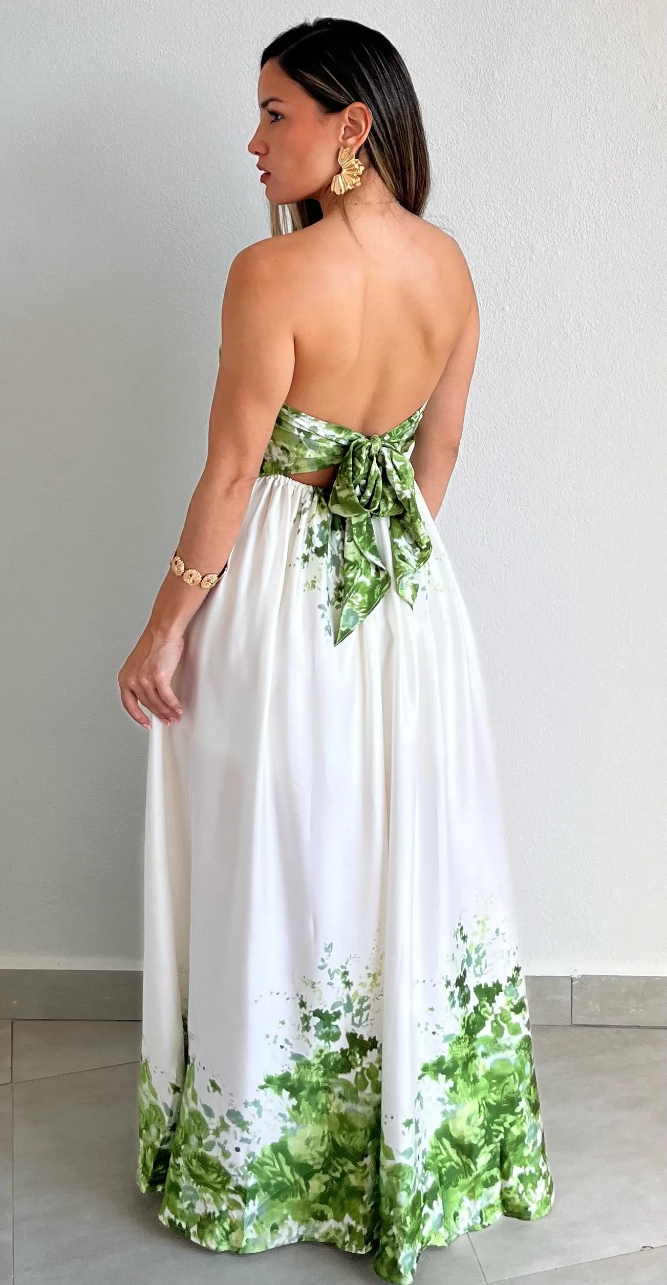 Escape to the Garden Satin Print Jumpsuit