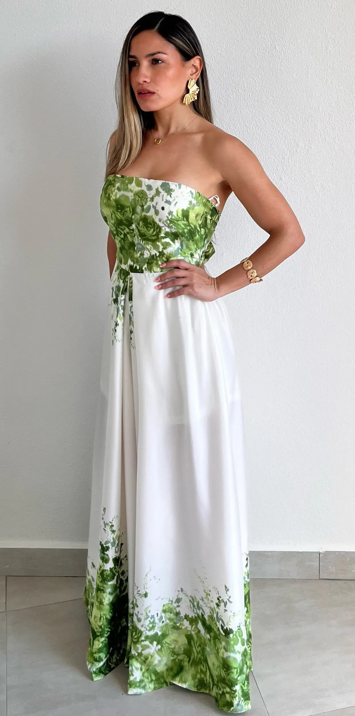 Escape to the Garden Satin Print Jumpsuit