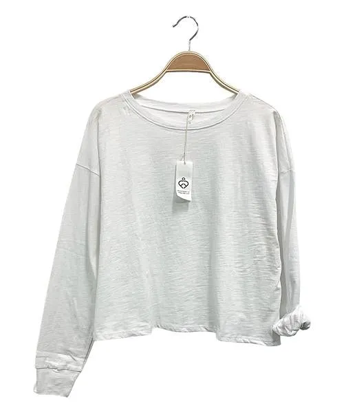 Fabina LA Slub Cotton Oversized Long sleeve Tee - Multiple Colors