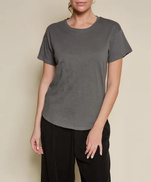 Fabina LA Slub Cotton Oversized Long sleeve Tee - Multiple Colors