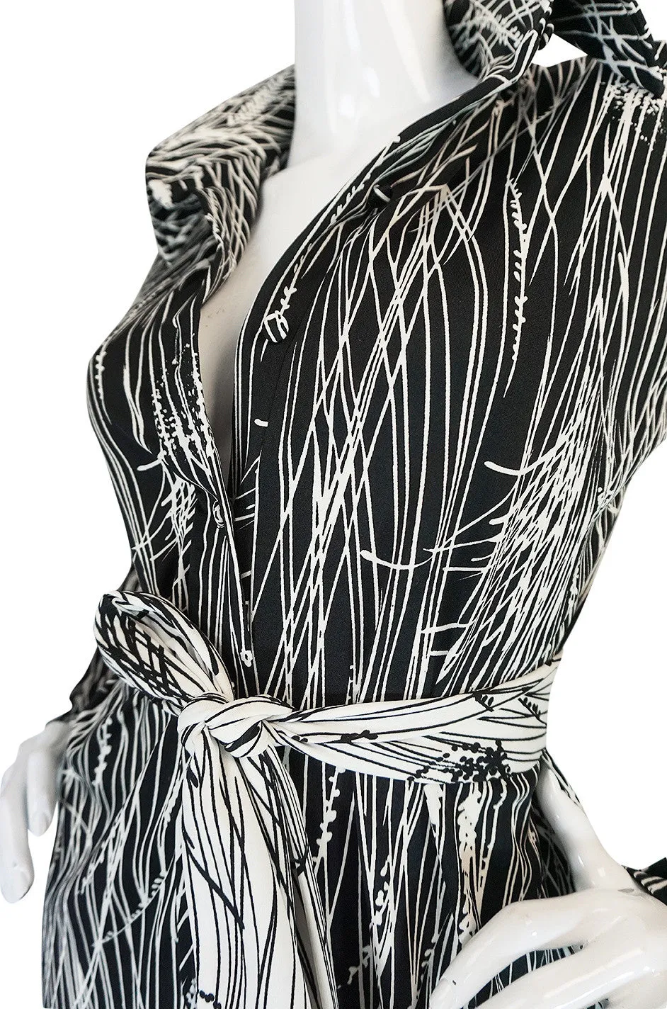 Fabulous 1970s Lanvin Graphic Print Jersey Jumpsuit