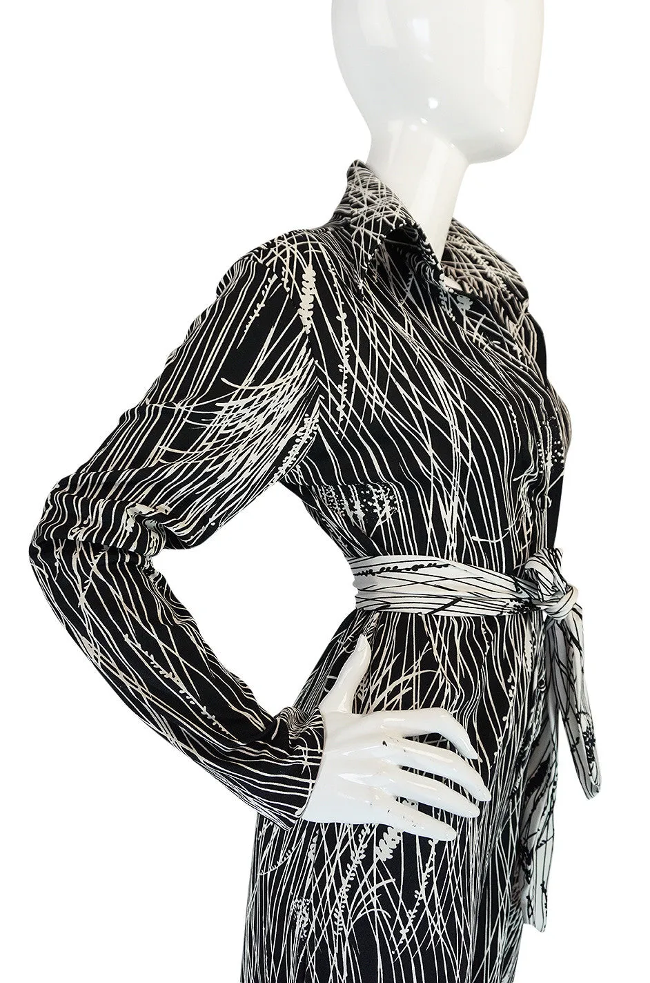 Fabulous 1970s Lanvin Graphic Print Jersey Jumpsuit