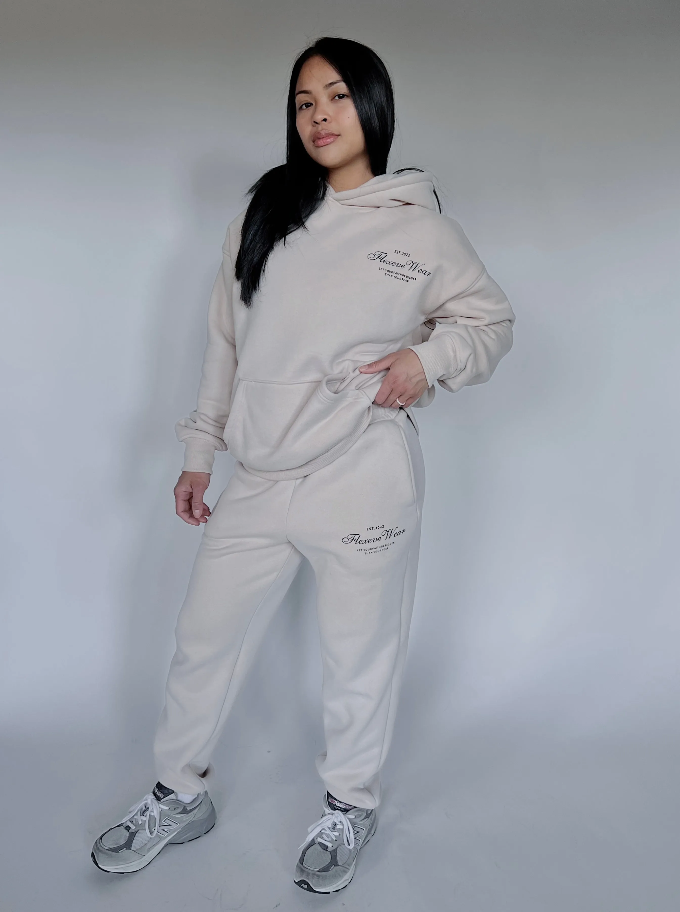 Fight Fear- Jogger Pants in Peach Cloud