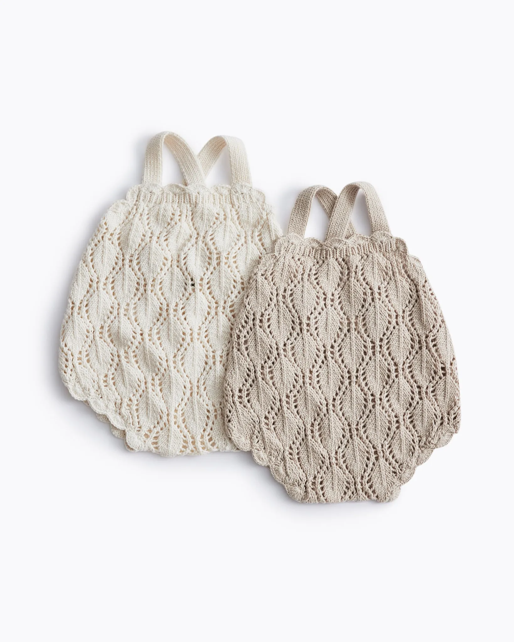 Fleur Sleeveless Baby Romper - Dune