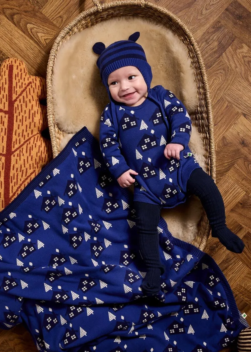 Folksy Set - Blueberry Romper & Tights Set
