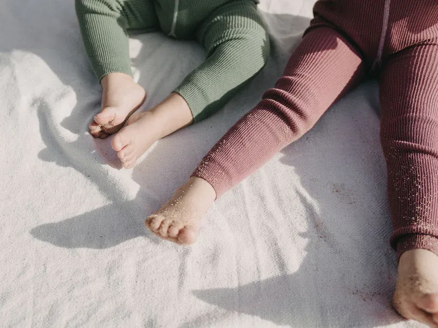 Footless Cotton Tights - Acai Smoothie