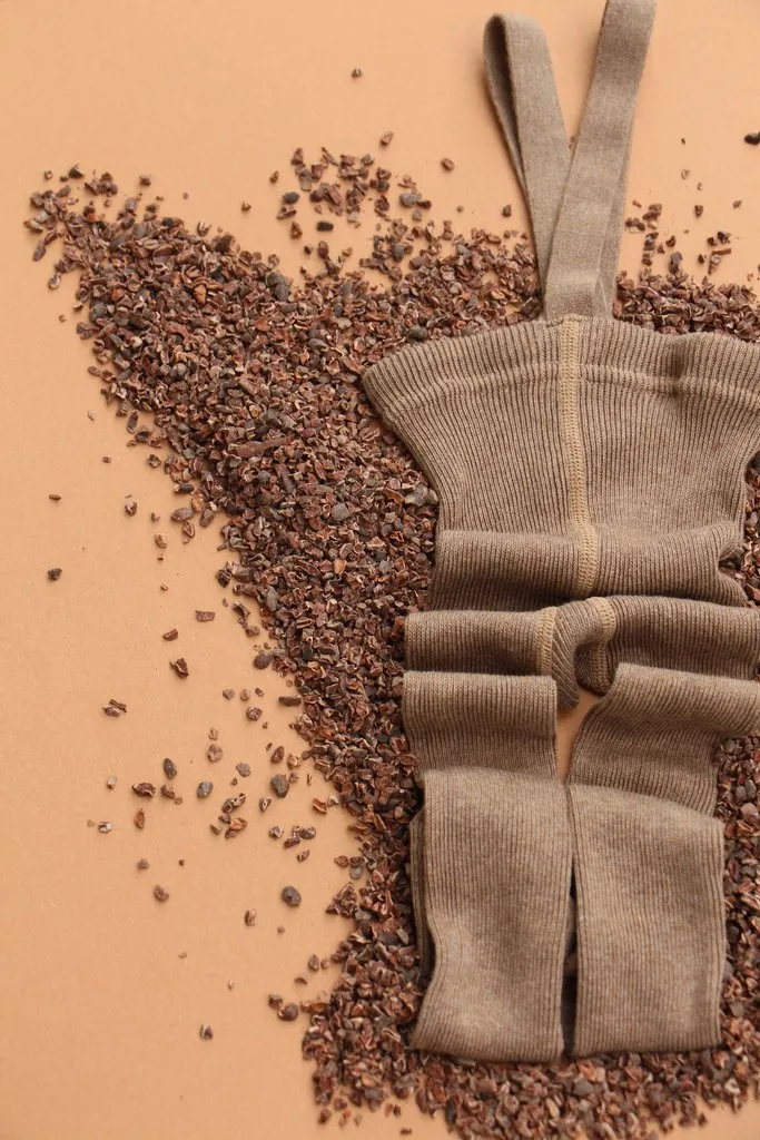 Footless Cotton Tights - Cacao Blend
