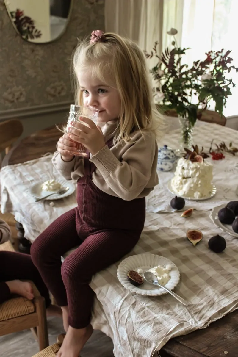 Footless Cotton Tights - Fig Blend