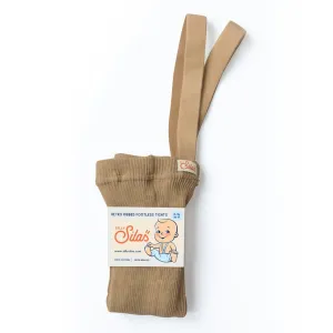 Footless Cotton Tights - Light Brown