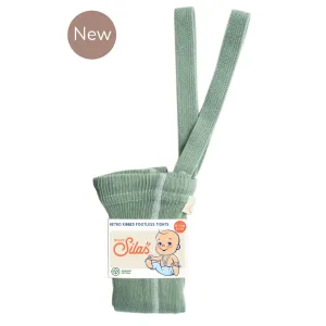 Footless Cotton Tights - Matcha Oat Latte