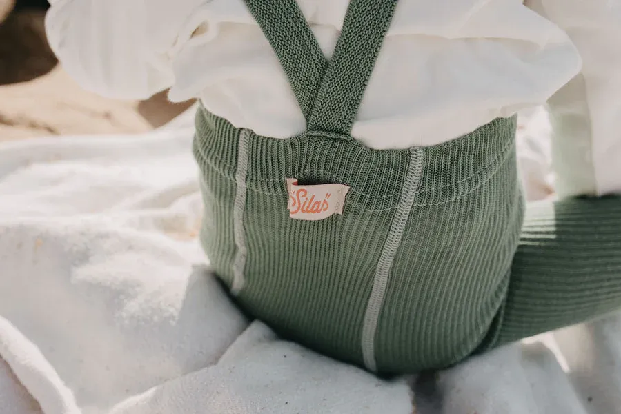 Footless Cotton Tights - Matcha Oat Latte