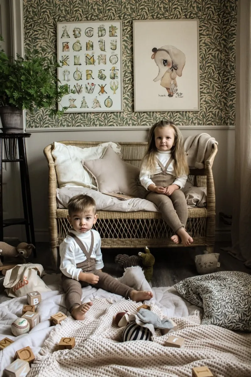 Footless Cotton Tights - Peanut Blend