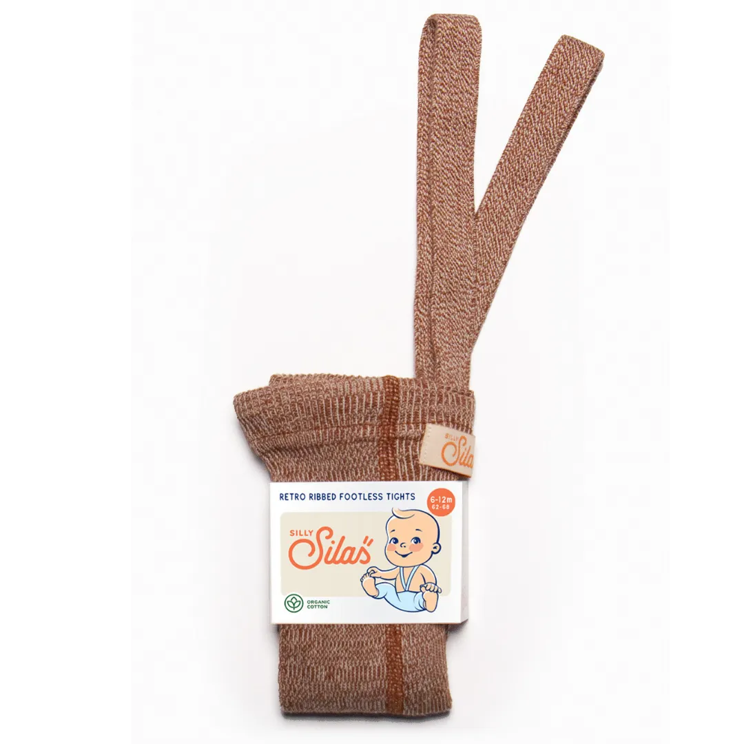 Footless Cotton Tights - Salted Caramel