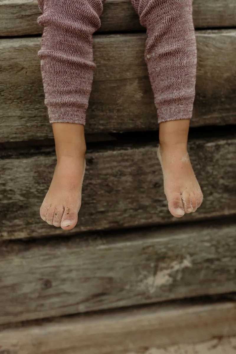 Footless Cotton Tights - Vanilla Fig