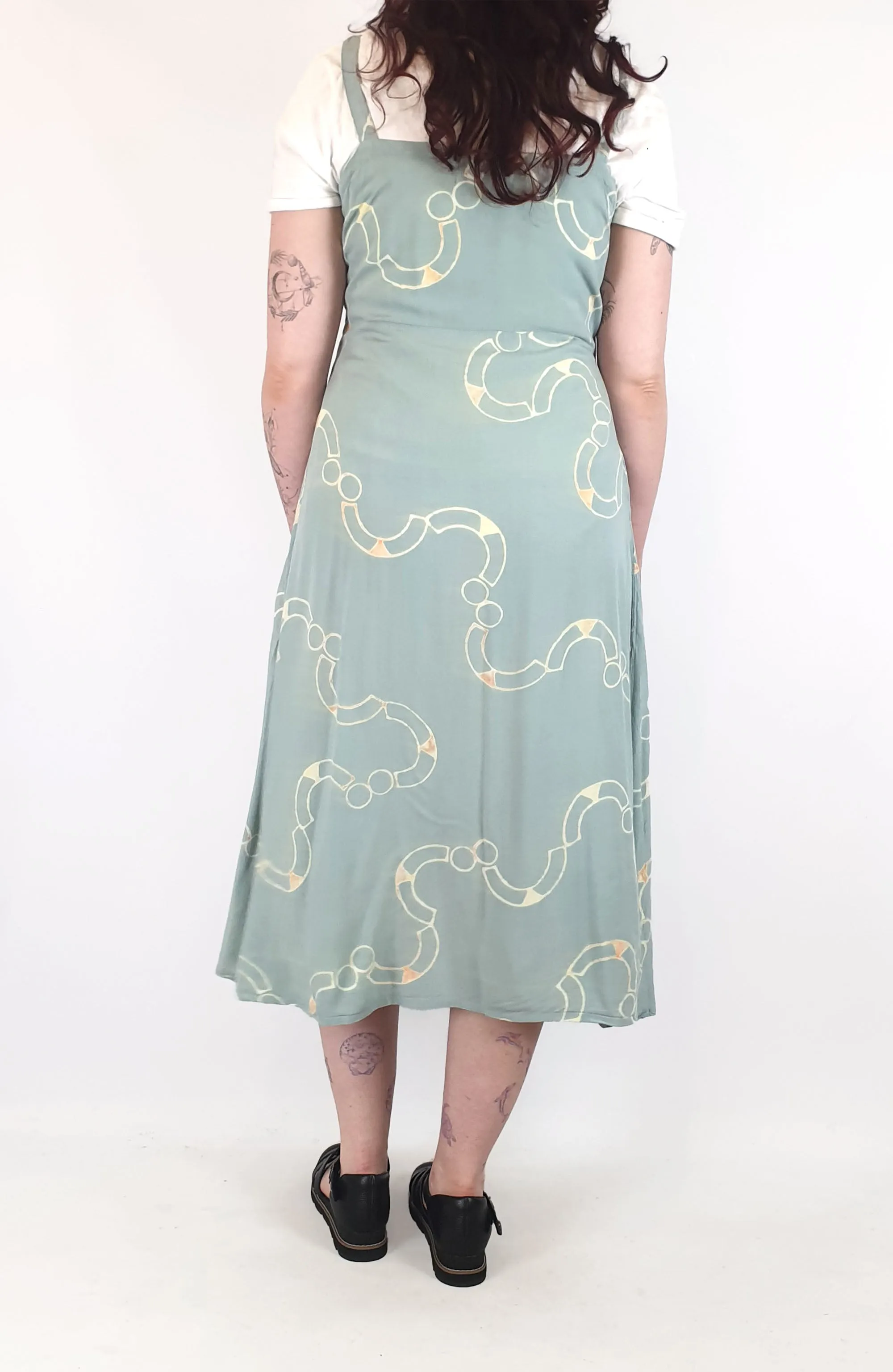Frank and Dolly's blue print dress size M