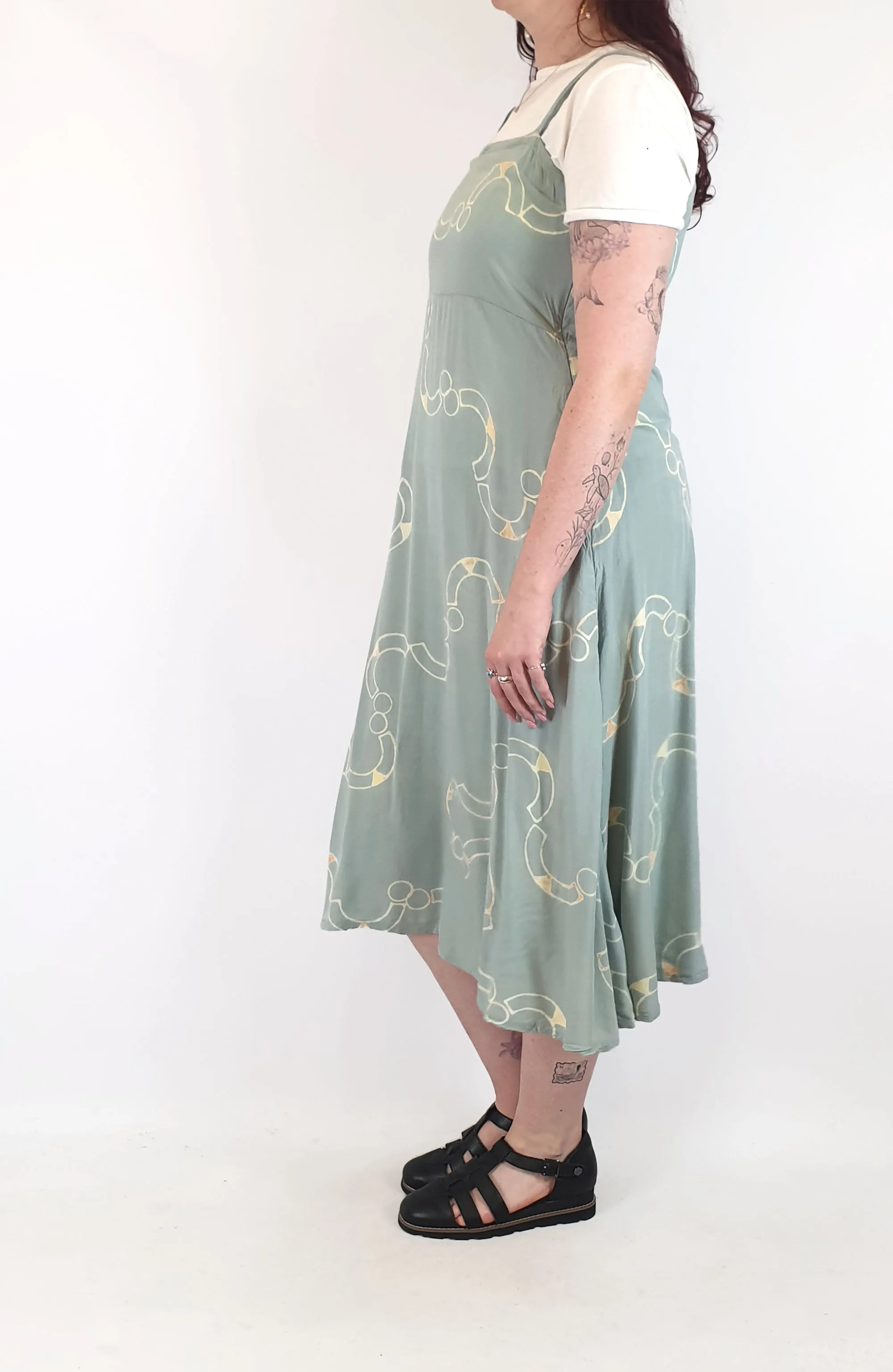 Frank and Dolly's blue print dress size M