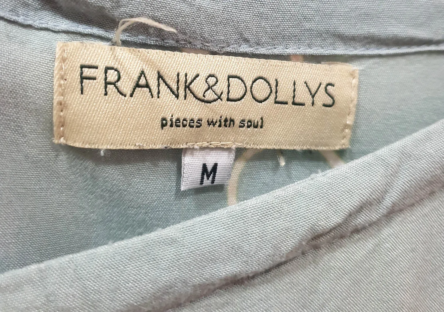 Frank and Dolly's blue print dress size M