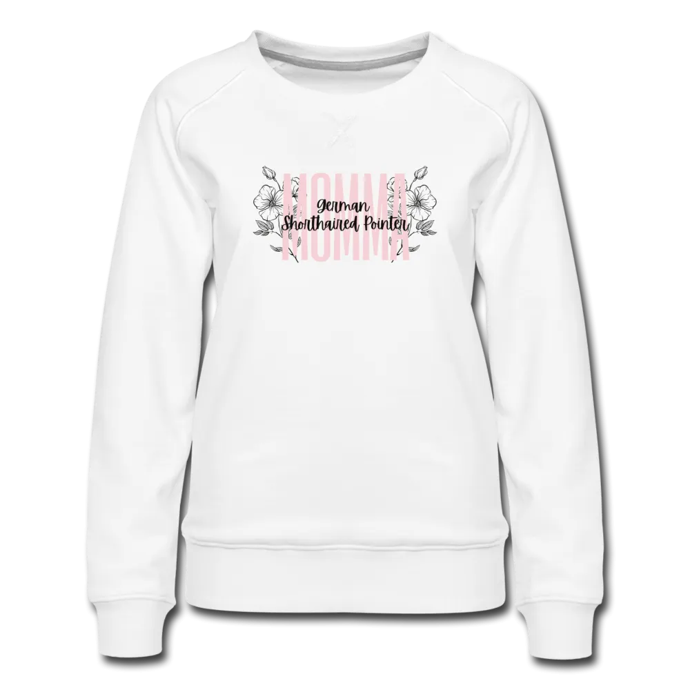 German Shorthaired Pointer Momma Floral Women’s Premium Sweatshirt