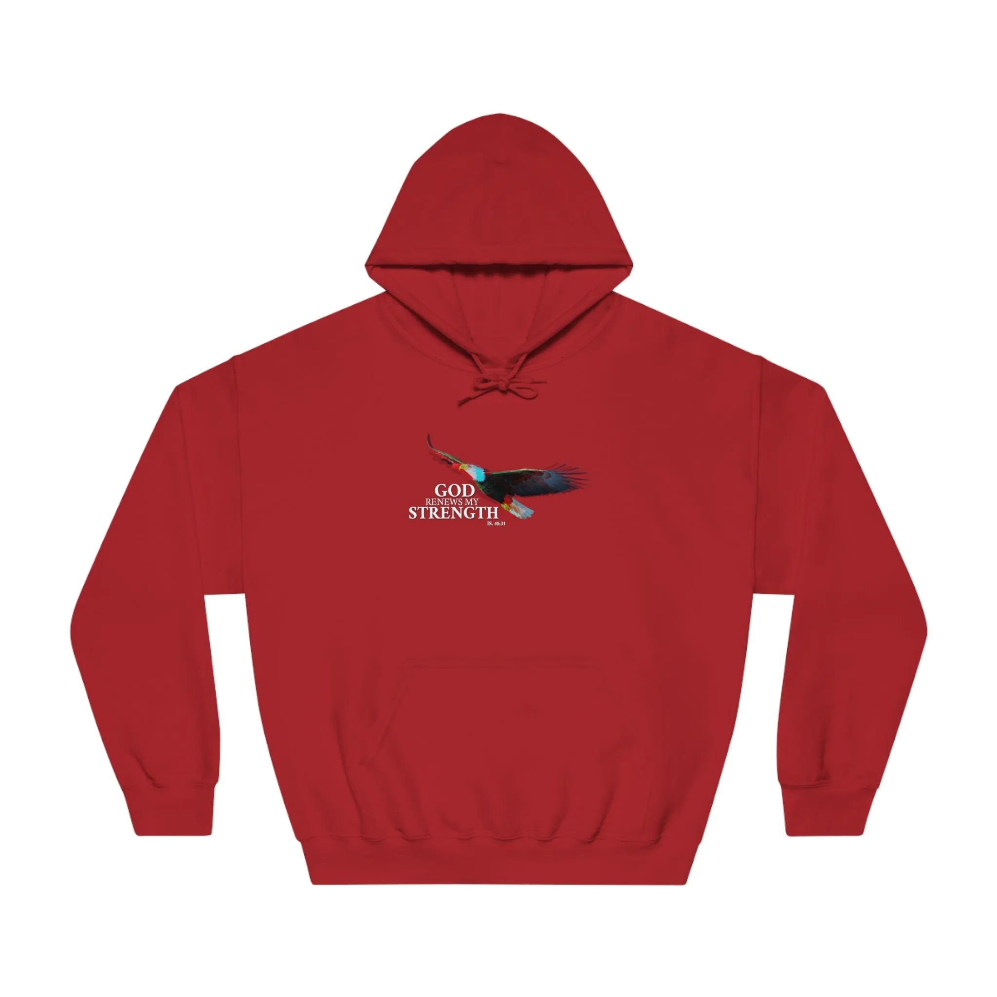 God Renews My Strength Men’s Unisex DryBlend® Hooded Sweatshirt
