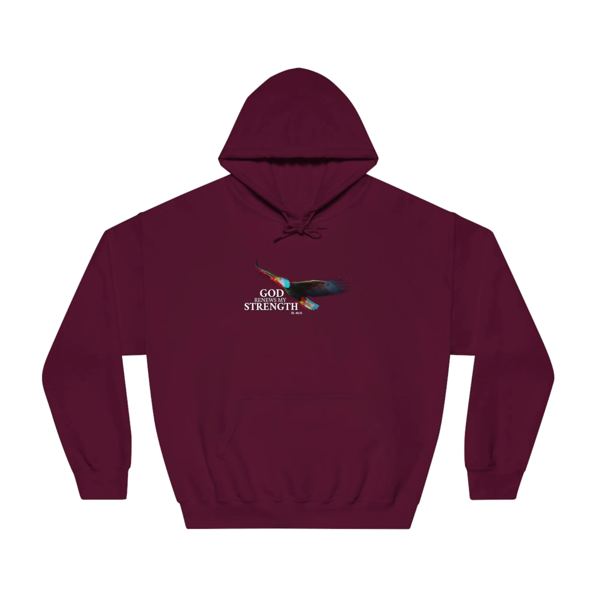 God Renews My Strength Men’s Unisex DryBlend® Hooded Sweatshirt