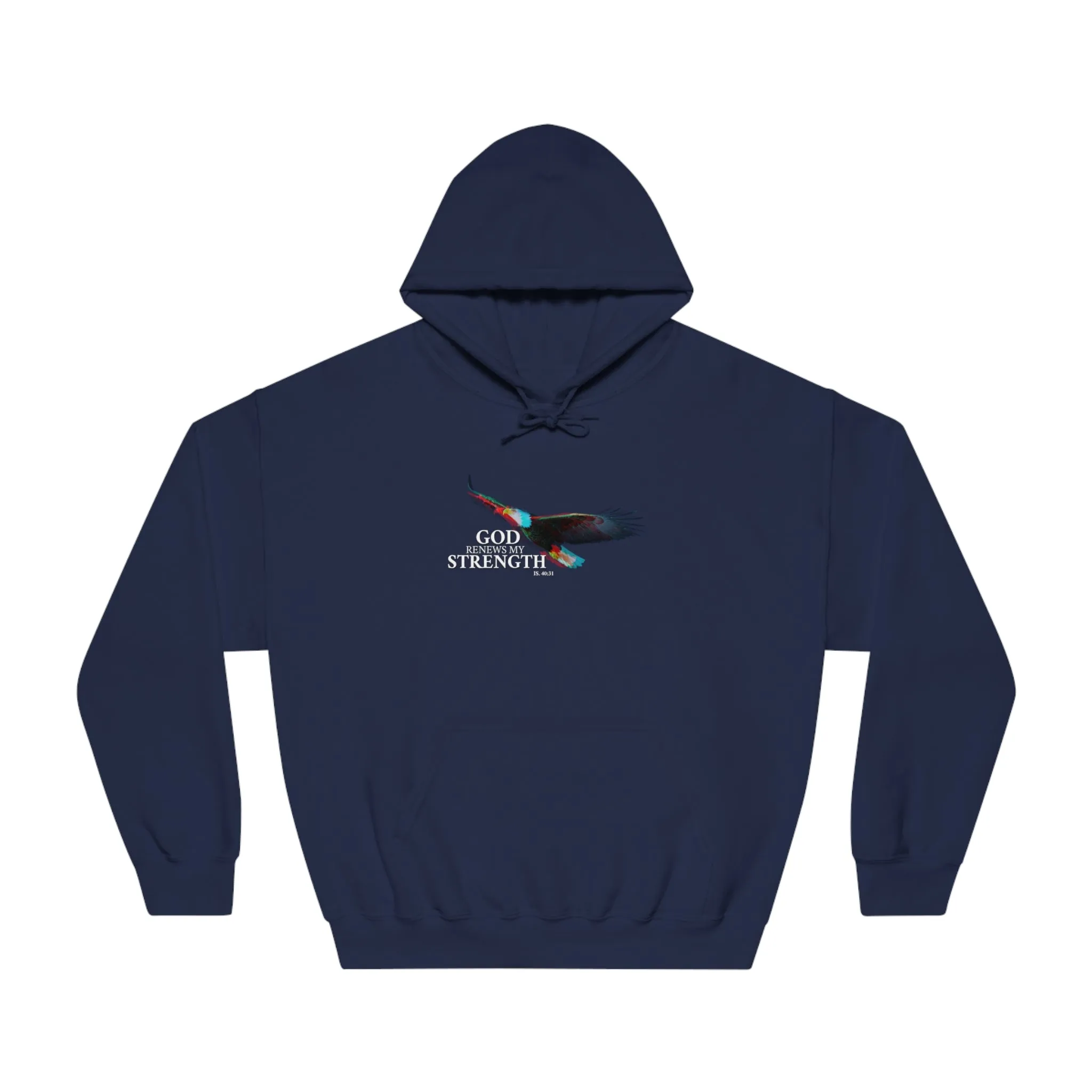 God Renews My Strength Men’s Unisex DryBlend® Hooded Sweatshirt