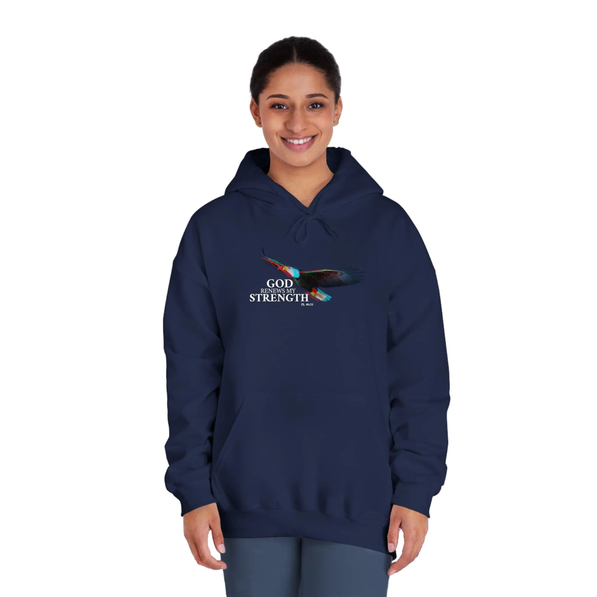 God Renews My Strength Men’s Unisex DryBlend® Hooded Sweatshirt