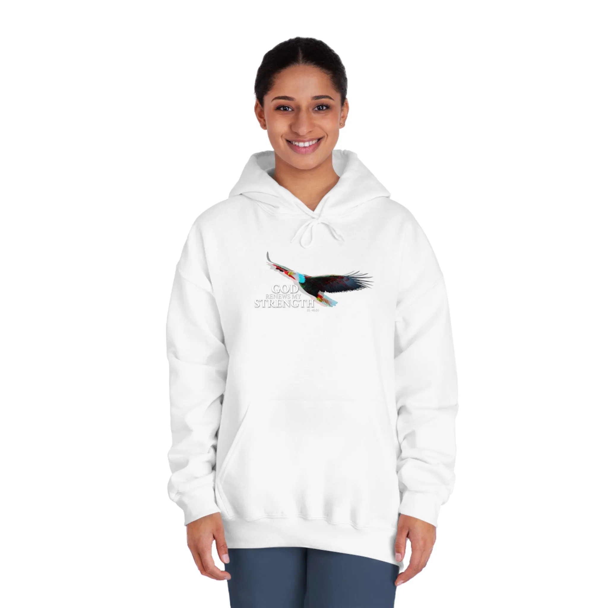 God Renews My Strength Men’s Unisex DryBlend® Hooded Sweatshirt