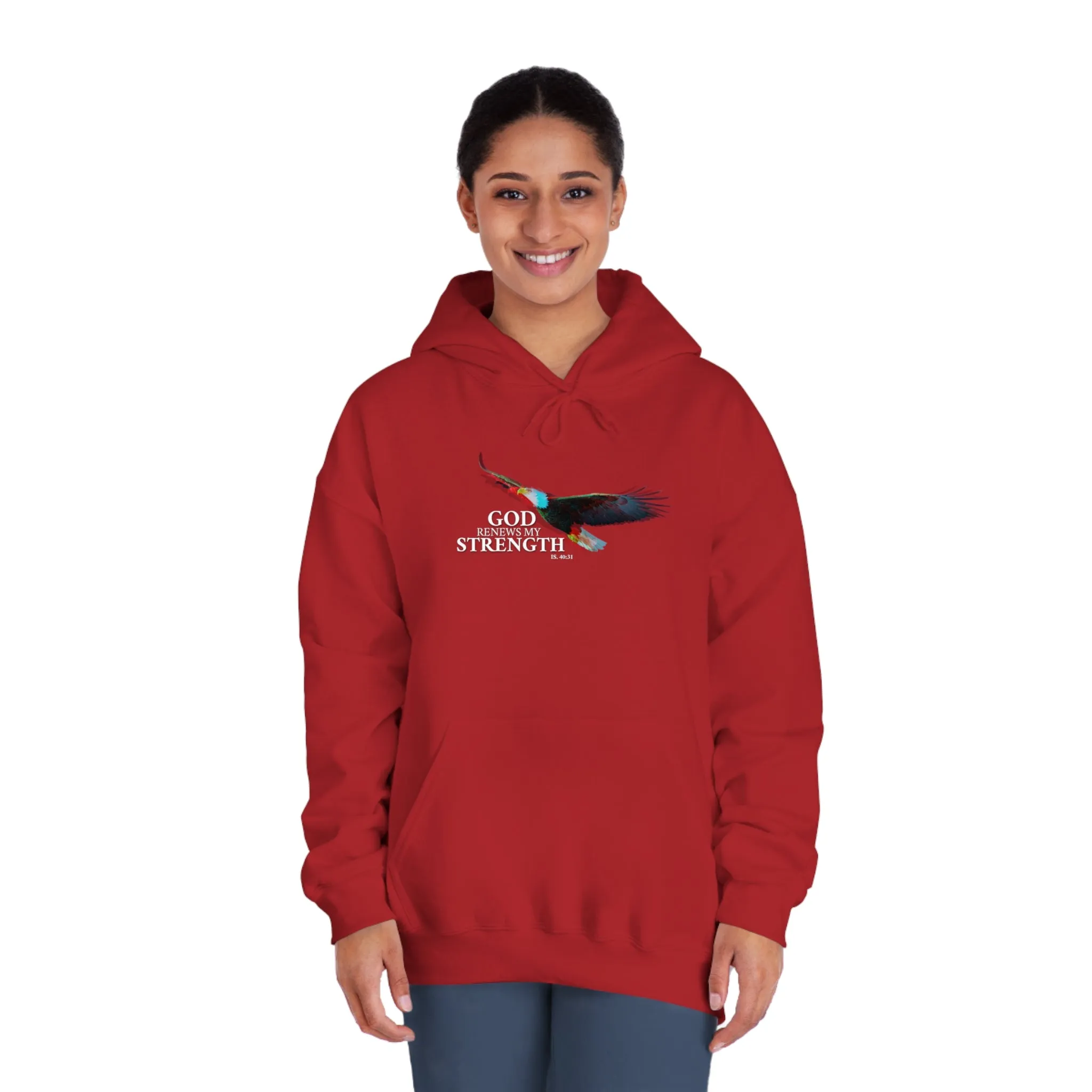 God Renews My Strength Men’s Unisex DryBlend® Hooded Sweatshirt
