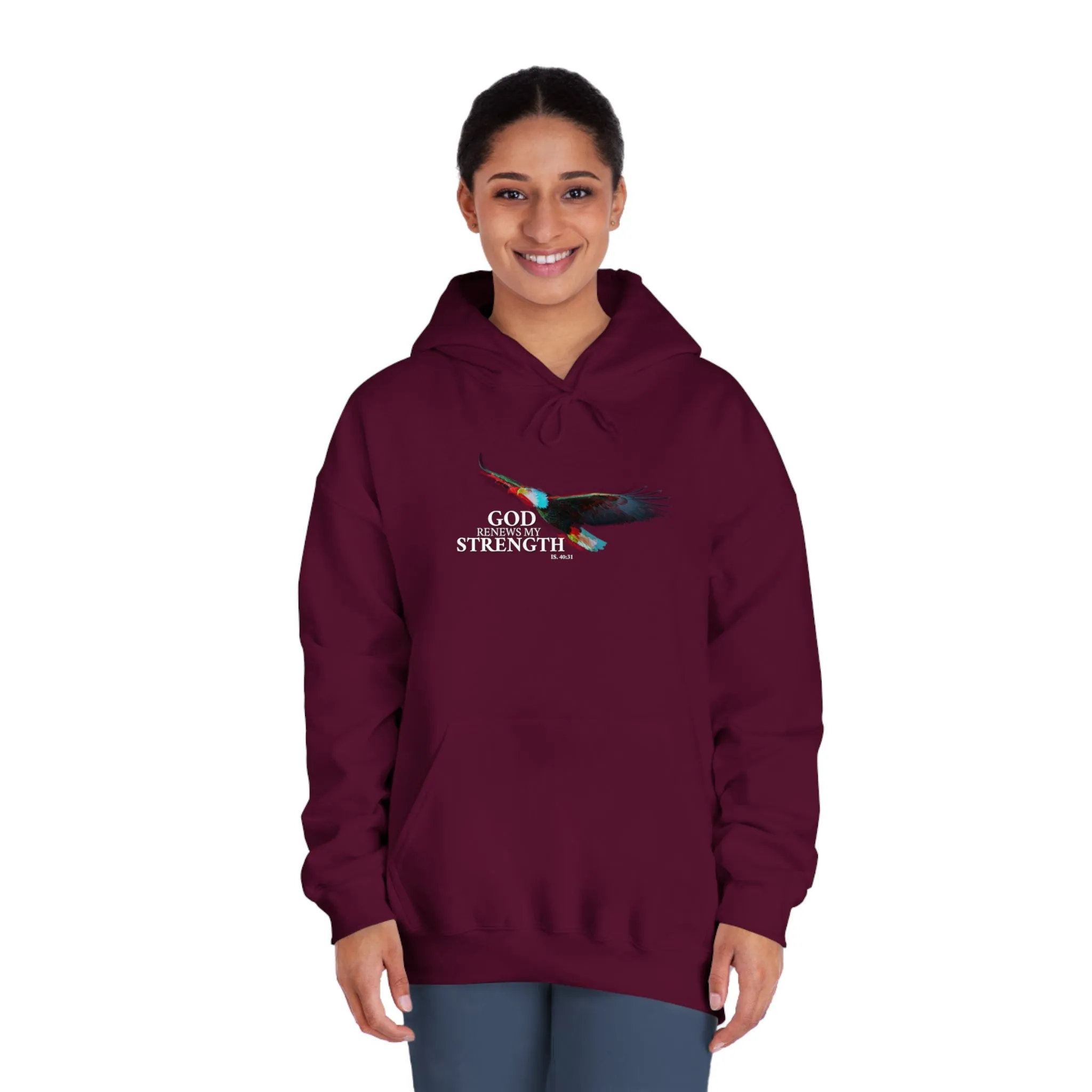 God Renews My Strength Men’s Unisex DryBlend® Hooded Sweatshirt