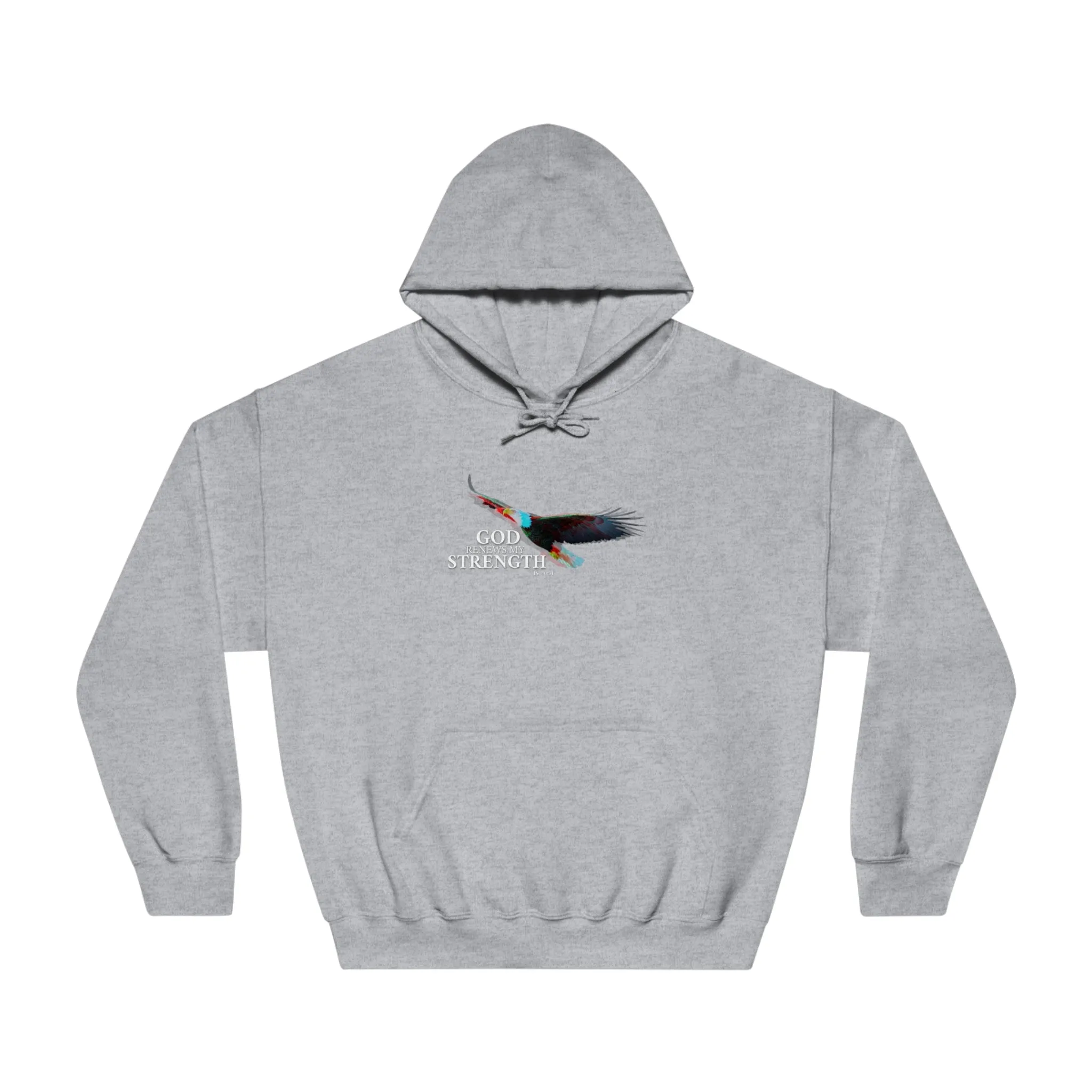 God Renews My Strength Men’s Unisex DryBlend® Hooded Sweatshirt