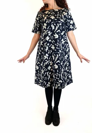 Gorman navy tee shirt dress with floral print size S