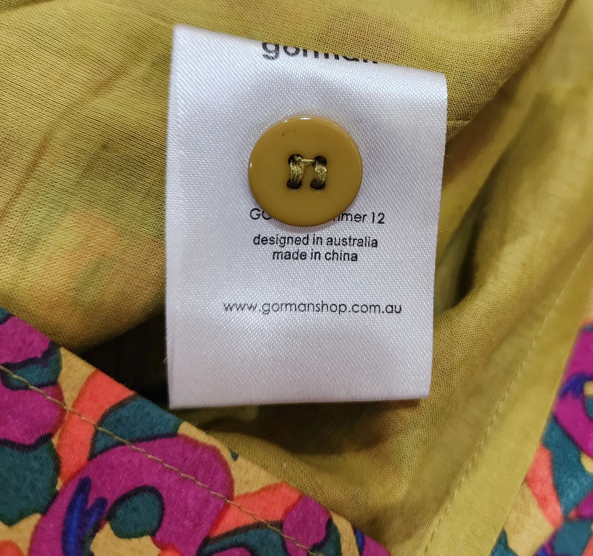 Gorman unique print dress size 8