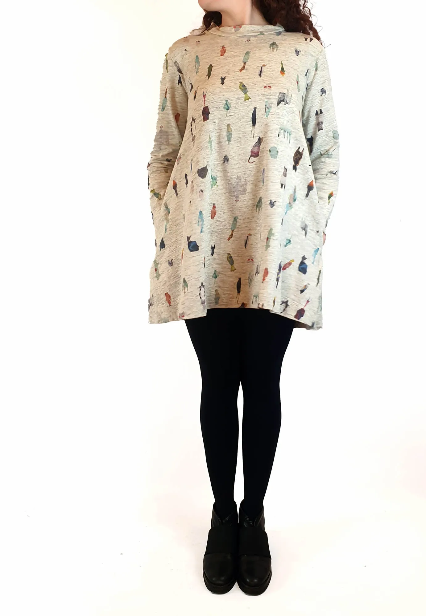 Gorman x Fred Fowler grey print dress size S / AU 10