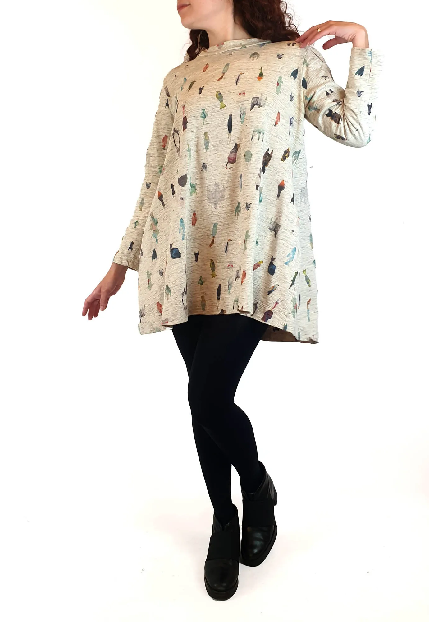 Gorman x Fred Fowler grey print dress size S / AU 10