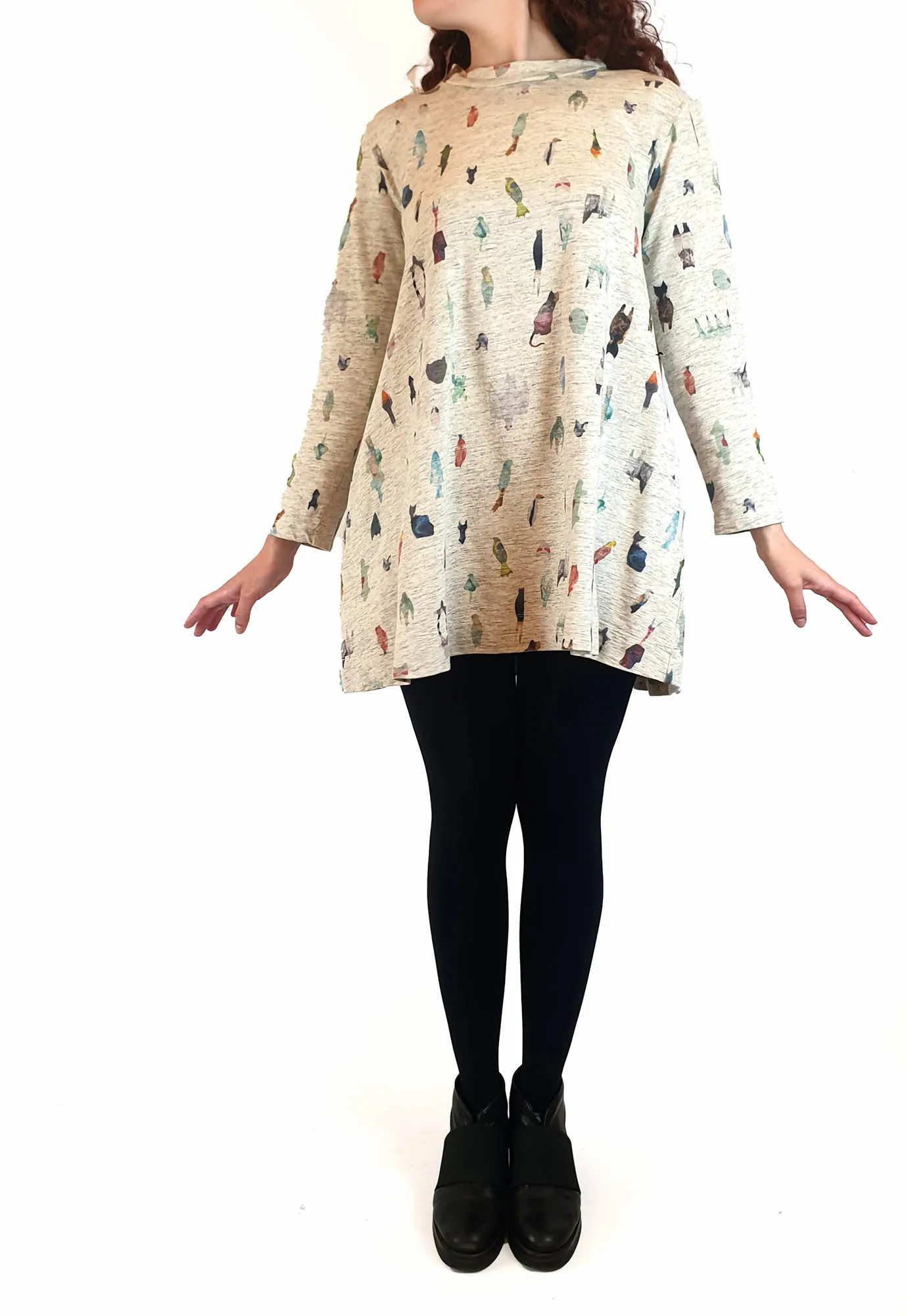 Gorman x Fred Fowler grey print dress size S / AU 10