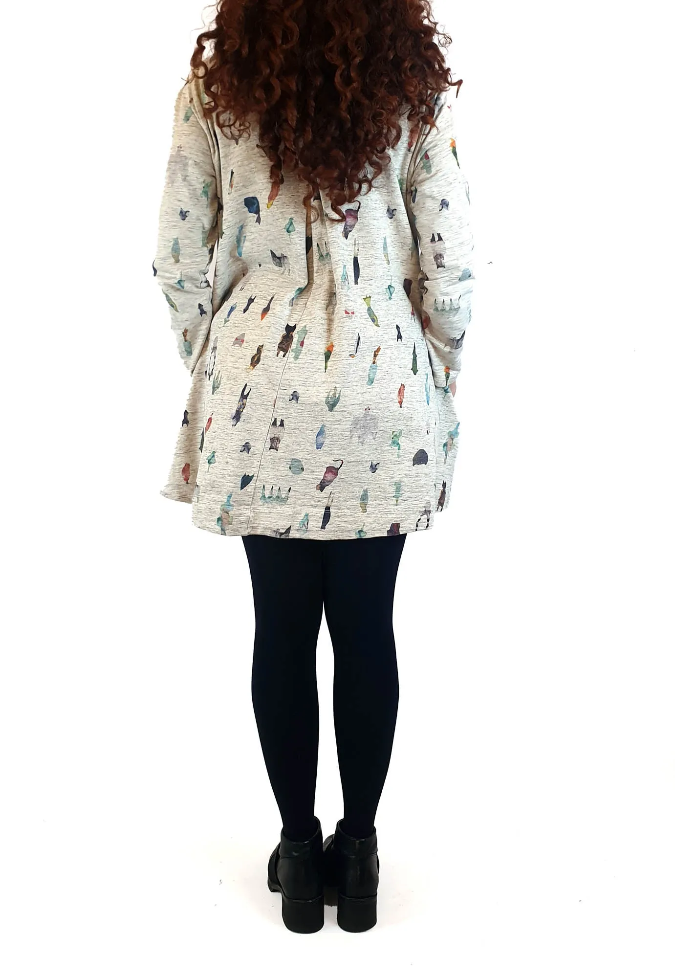 Gorman x Fred Fowler grey print dress size S / AU 10