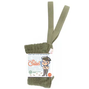 Granny Teddy Footed Tights - Olive