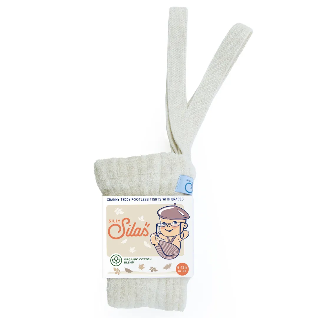 Granny Teddy Footless Tights - Cream Blend