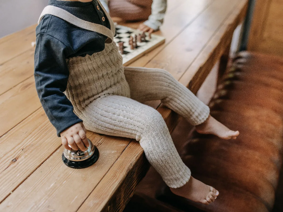 Granny Teddy Footless Tights - Cream Blend