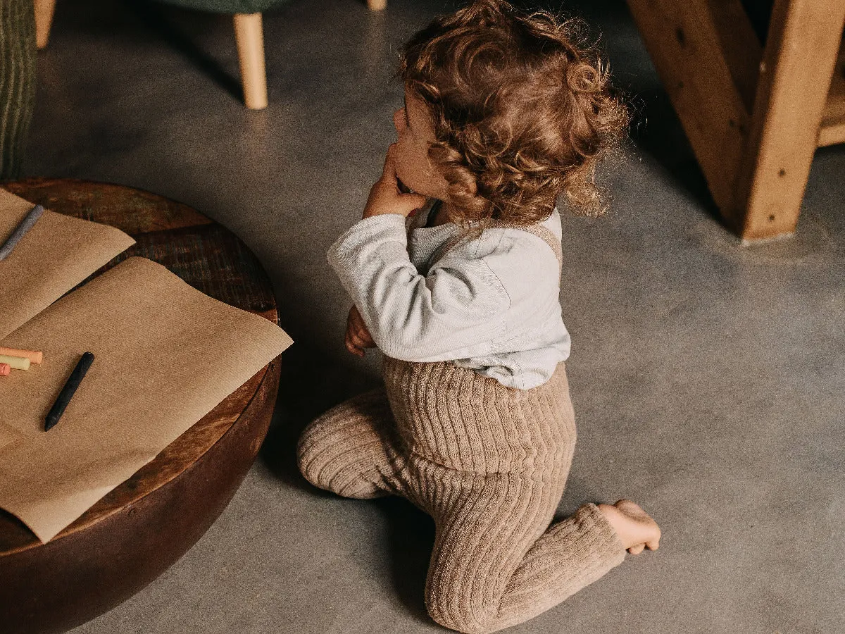 Granny Teddy Footless Tights - Peanut Blend