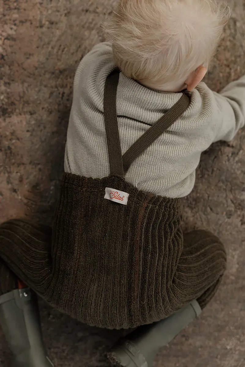 Granny Teddy Footless Tights - Seaweed Brown