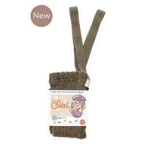 Granny Teddy Footless Tights - Seaweed Brown