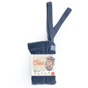 Granny Teddy Footless Tights - Steel Blue
