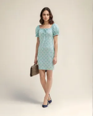 Green Checkered Mini Dress